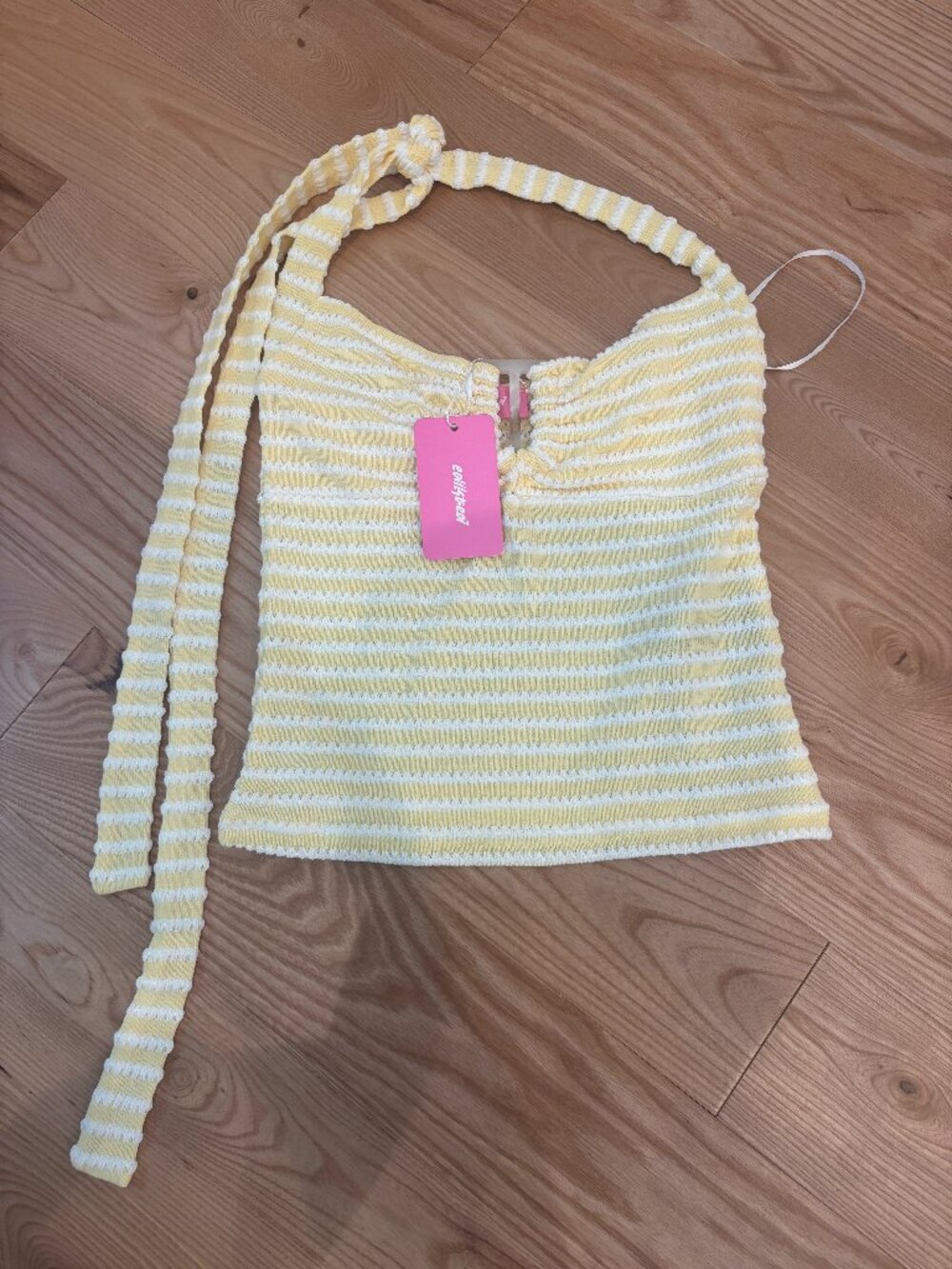 Edikted Striped Halter Top | Women's S NWT